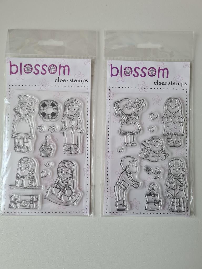 Clear Stamps Blossom, 2 setjes, Hobby en Vrije tijd, Stempelen, Ophalen of Verzenden, Nieuw, Clearstamp