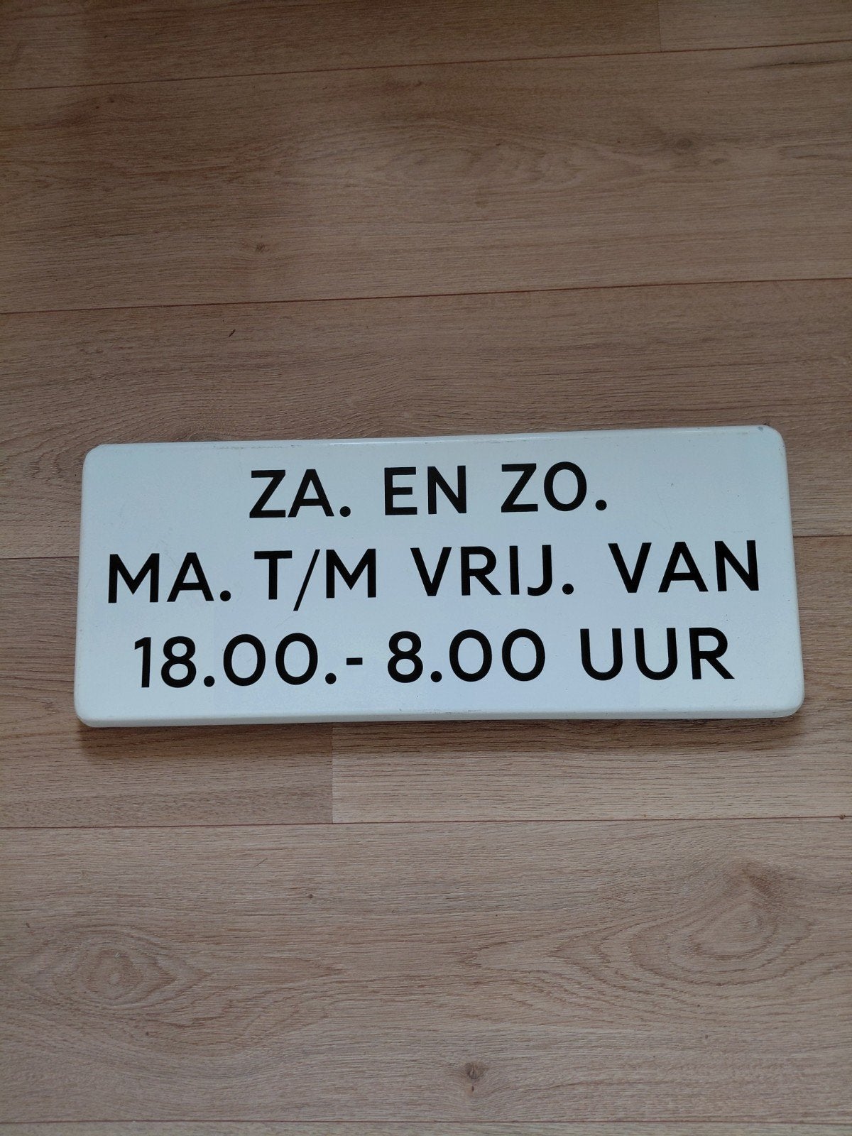 Vintage verkeersbord parkeertijd 51x21cm, Ophalen of Verzenden