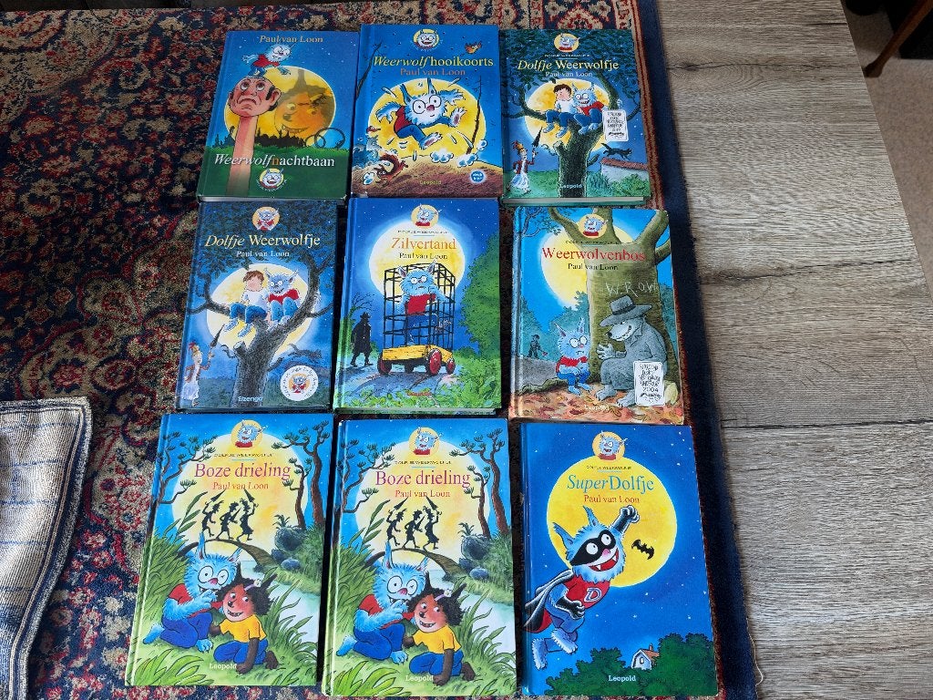 Mooie stapel Dolfje Weerwolfje boeken, Paul van Loon 9x, Meerdere stripboeken, Ophalen of Verzenden, Zo goed als nieuw, Paul van Loon