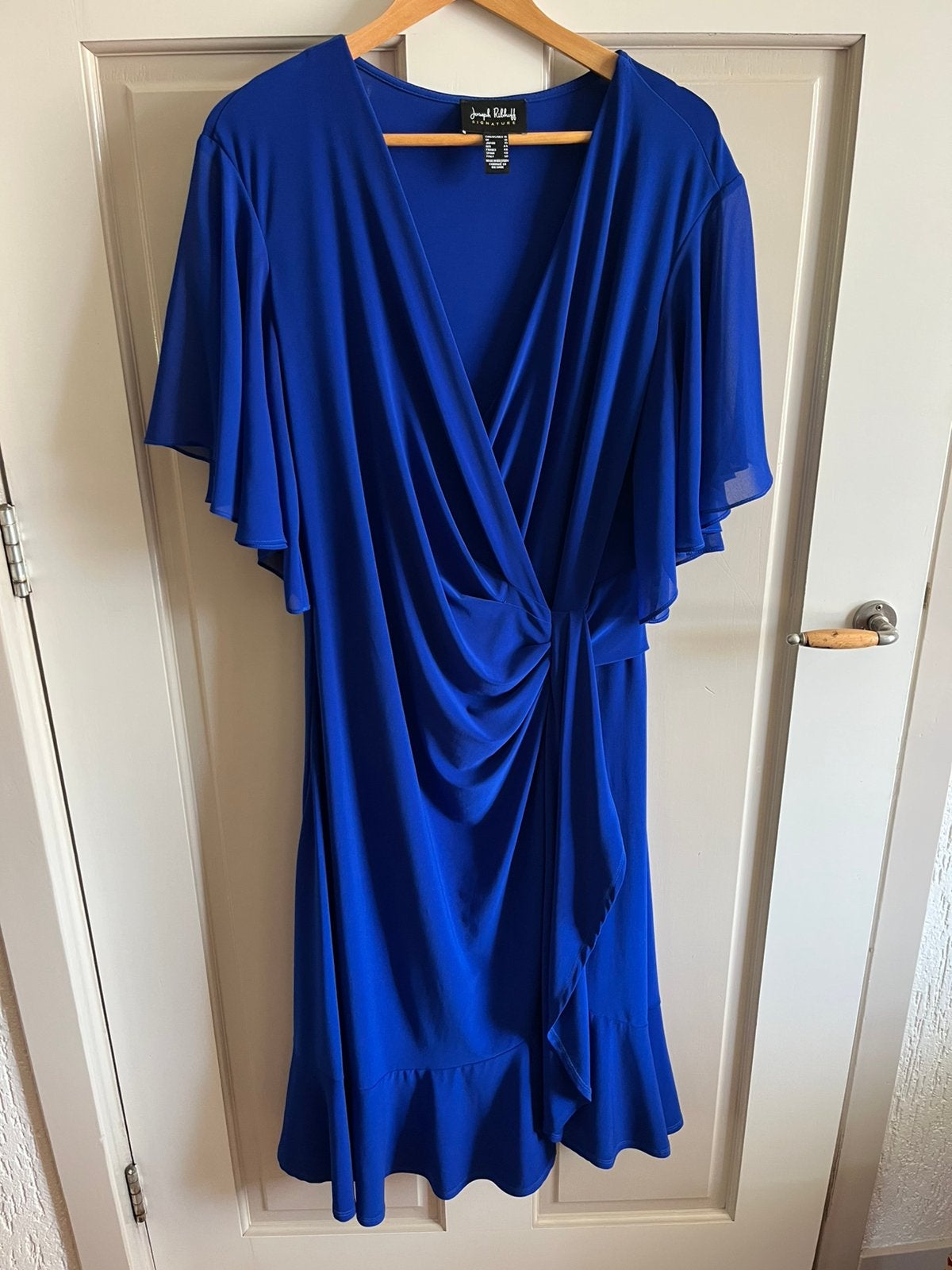 Kobaltblauwe jurk van Joseph Ribkoff mt 44, Blauw, Maat 42/44 (L), Ophalen of Verzenden, Zo goed als nieuw