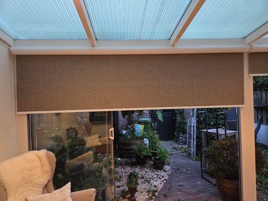 rolgordijnen in prima staat !, Doe-het-zelf en Verbouw, Rolluiken, Ophalen, Gebruikt, 200 cm of meer, 200 cm of meer