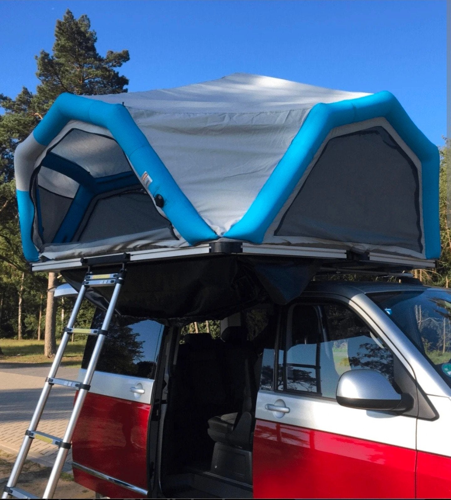 Daktent 4 personen, inclusief ladder en luchtcompressor, Caravans en Kamperen, Tenten, Ophalen