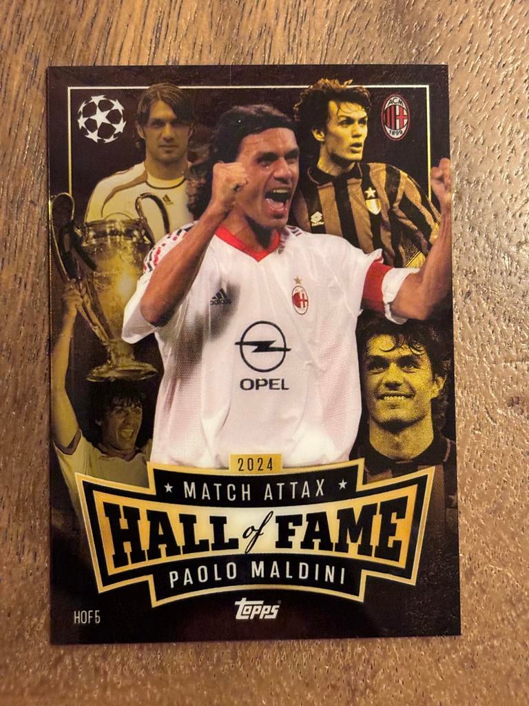 Paolo Maldini Match Attax Hall of Fame Kaart 2024, Ophalen of Verzenden, Zo goed als nieuw, Buitenlandse clubs, Spelerskaart