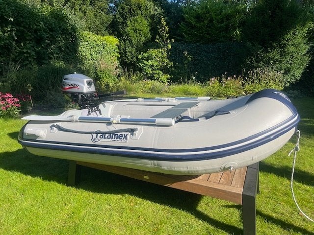 Rubberboot Tamalex Comfortline TLA 230 + Mariner 3.5pk motor, Ophalen, Zo goed als nieuw