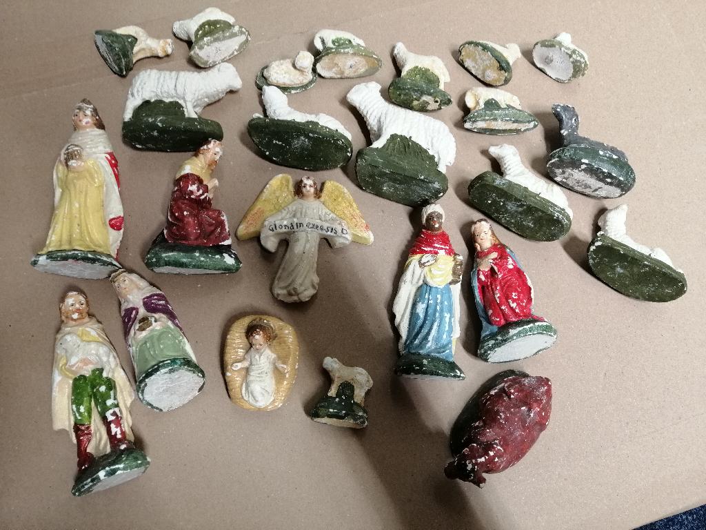 Vintage KERST kerststal beeld Heilige Familie Drie Koningen, Diversen, Kerst, Ophalen of Verzenden