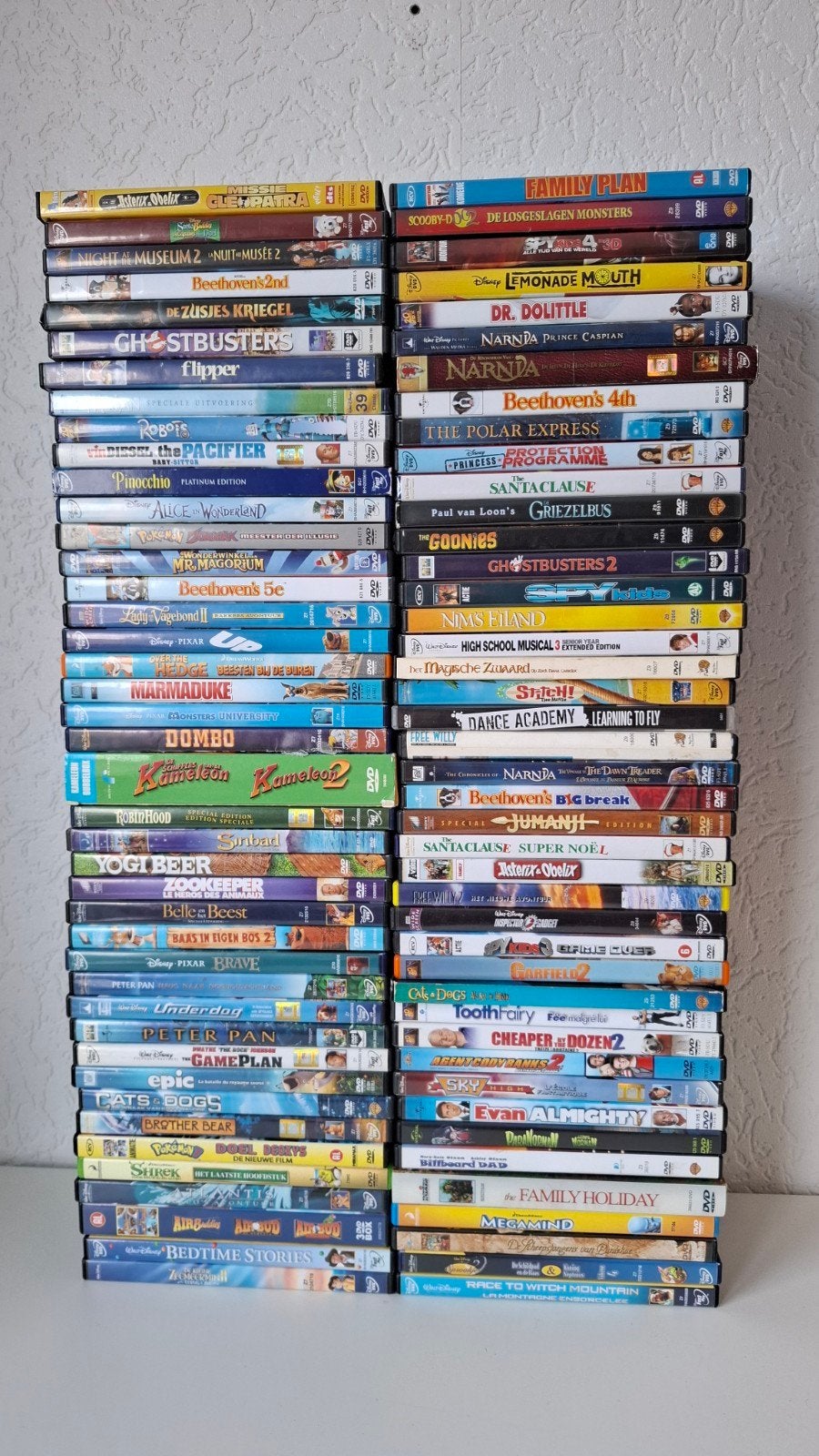 Grote collectie diverse kinderfilms en familiefilms op DVD, Ophalen, Gebruikt, Animatie, Alle leeftijden