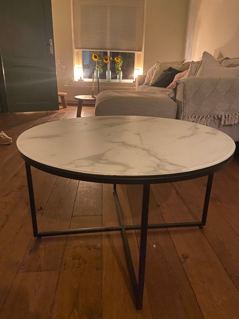 Bijzettafel / koffietafel, Rond, 55 tot 75 cm, Ophalen, 45 tot 60 cm