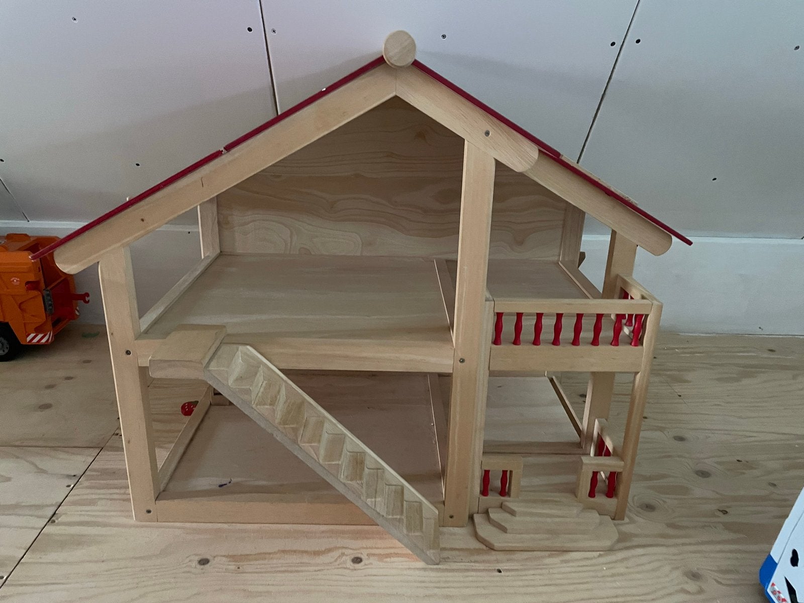 Houten Poppenhuis met Meubels en Accessoires, Ophalen, Gebruikt, Poppenhuis