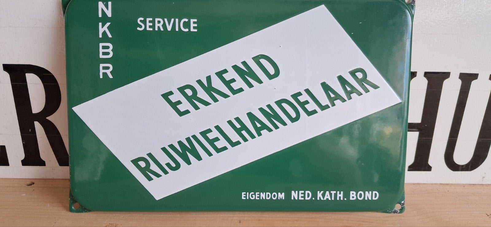 Erkend rijwielhandelaar, Ophalen of Verzenden, Zo goed als nieuw, Reclamebord