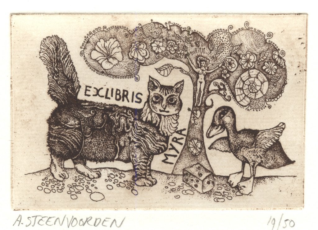 0299 Ex Libris Nederland : Ab Steenvoorden, 1984, Verzenden, Ex libris