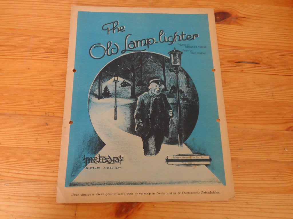 The old lamp lighter - nat simon - de oude lantaarnopsteker, Gebruikt, Gitaar, Ophalen of Verzenden, Artiest of Componist