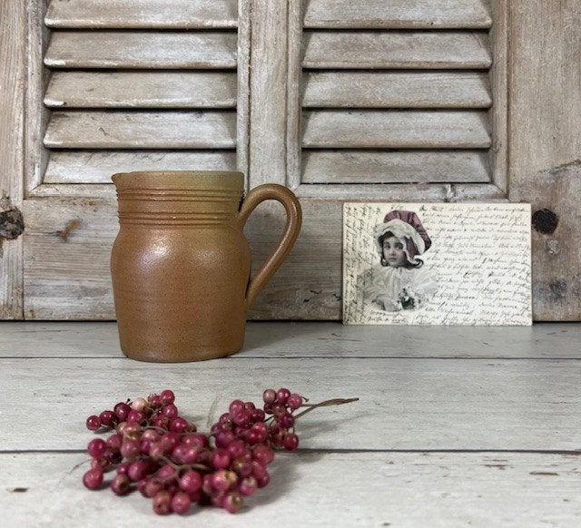 Grès du Berry schenkkannetje met tuit en oor, Antiek en Kunst, Antiek | Keramiek en Aardewerk, Ophalen of Verzenden