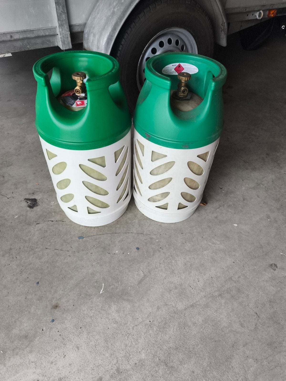 2x gasfles, Ophalen