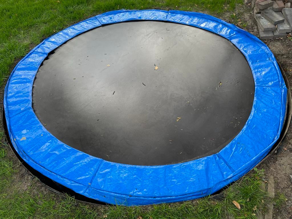 Ronde trampoline 305cm - Ingraaf of bovengronds, Ophalen of Verzenden, Zo goed als nieuw