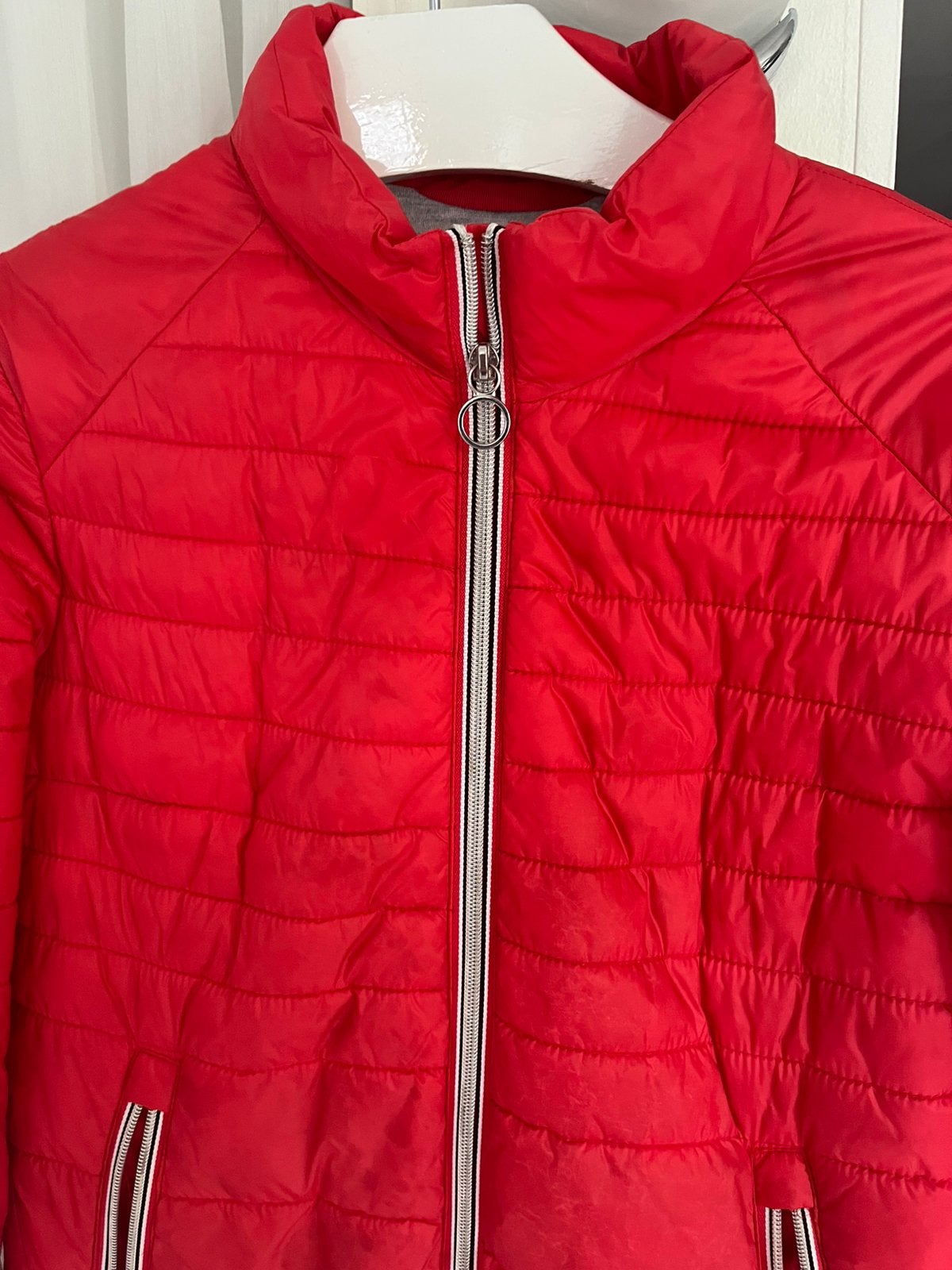 Taifun Outerwear Rode Gewatteerde Jas, Ophalen of Verzenden, Gedragen, Maat 38/40 (M), Rood