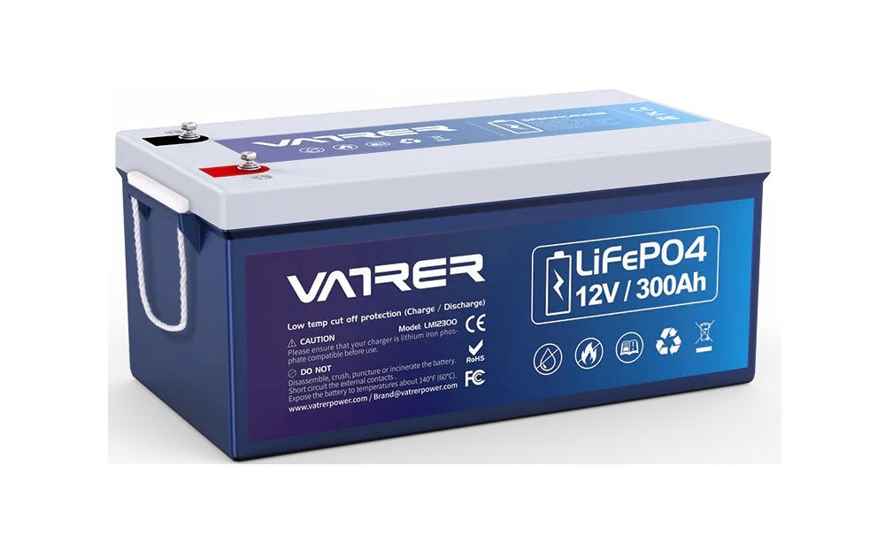 Vatrer 12V 300Ah LiFePO4 Lithium Accu – 3840Wh – SMART BMS, Ophalen of Verzenden, Nieuw