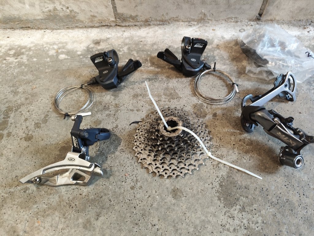 Shimano LX/XTR 3X9, Gebruikt, Ophalen of Verzenden, Aluminium, Shimano
