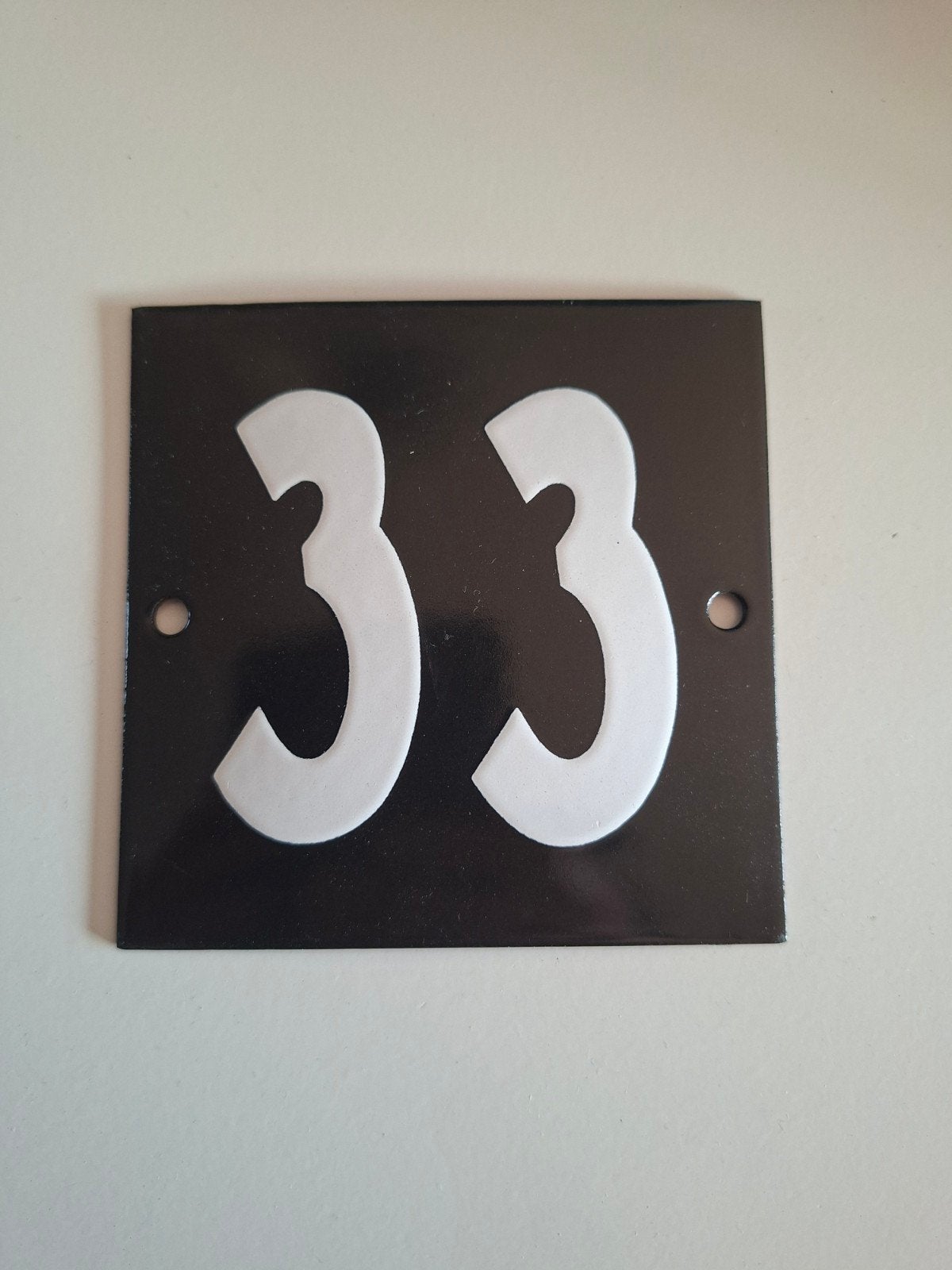 Nieuwe Emaille huisnummer 33 - Lancat, Ophalen of Verzenden