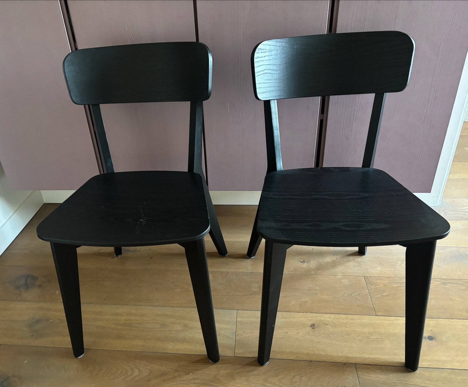 2x IKEA, Lisab Eetkamerstoelen, zwart, Ophalen, Gebruikt, Twee, Zwart