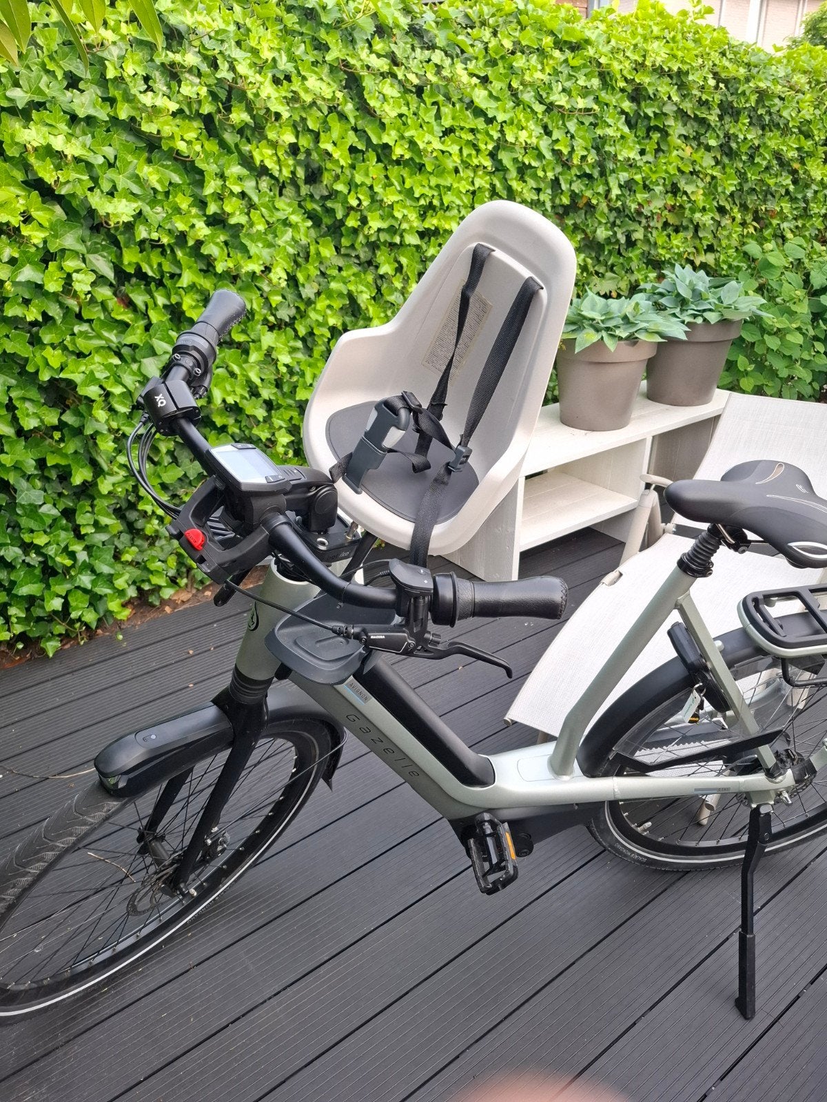 Bobike fietsstoeltje voorop incl windscherm en bevestiging, Ophalen
