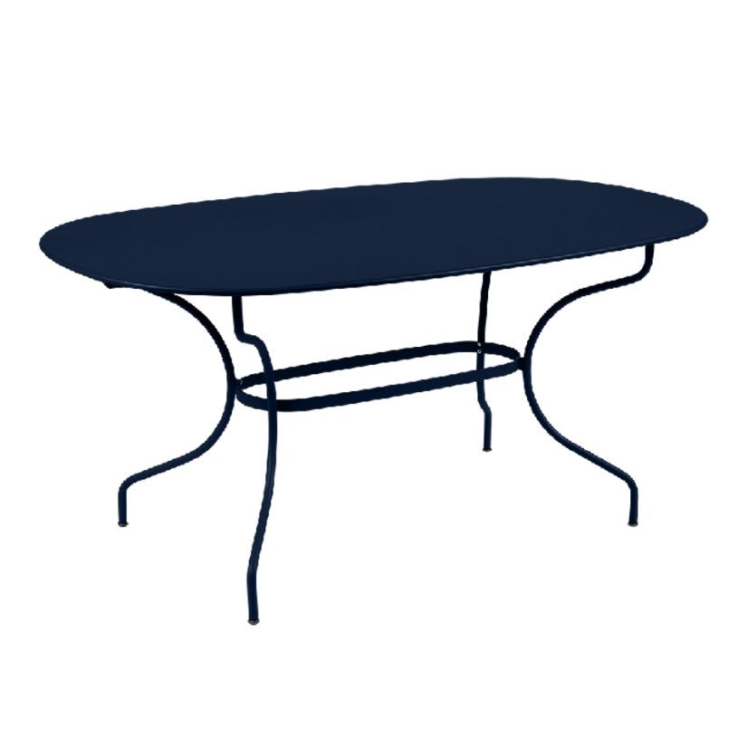 Fermob tuintafel, Opera, deep blue, Ophalen of Verzenden, Gebruikt, Ovaal, Metaal