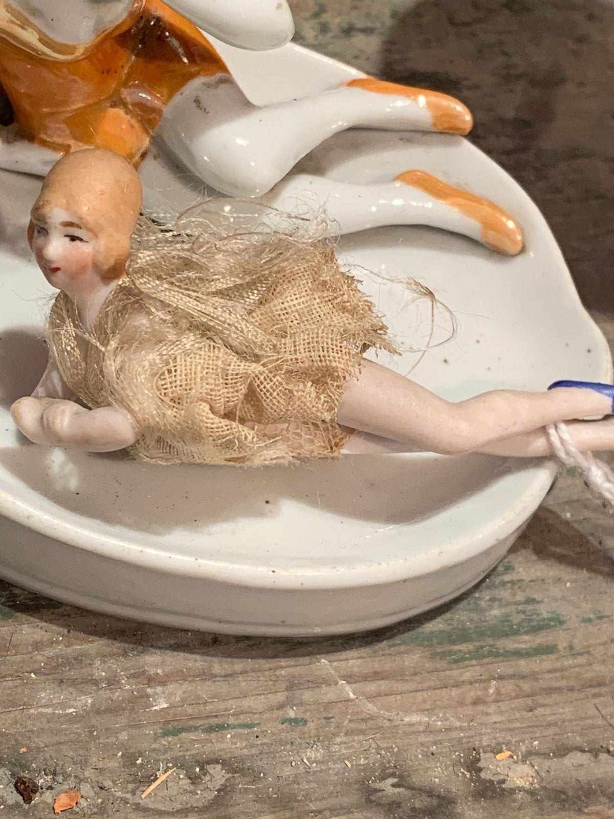 Originele bisq bathing beauty half doll flapper, Ophalen of Verzenden