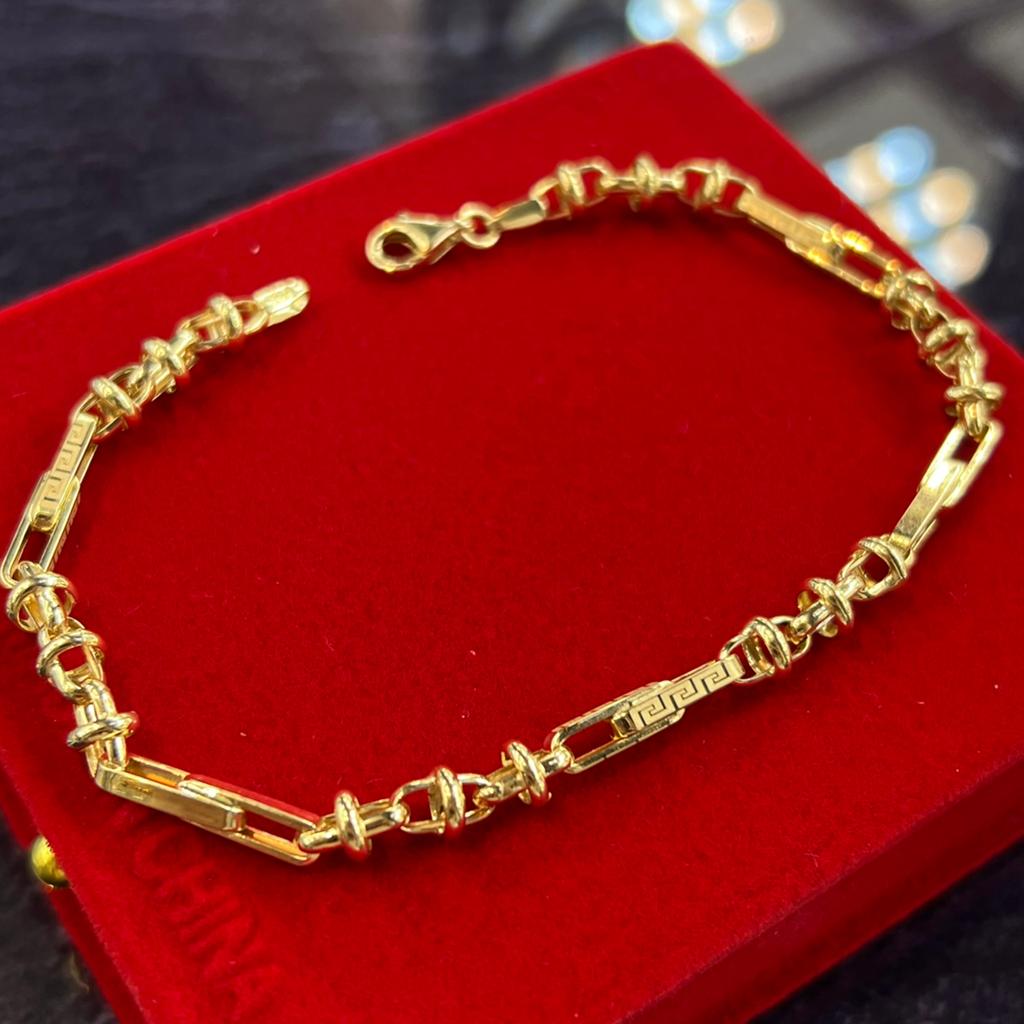 14k gouden armband monte carlo schakel, Ophalen of Verzenden, Nieuw, Goud