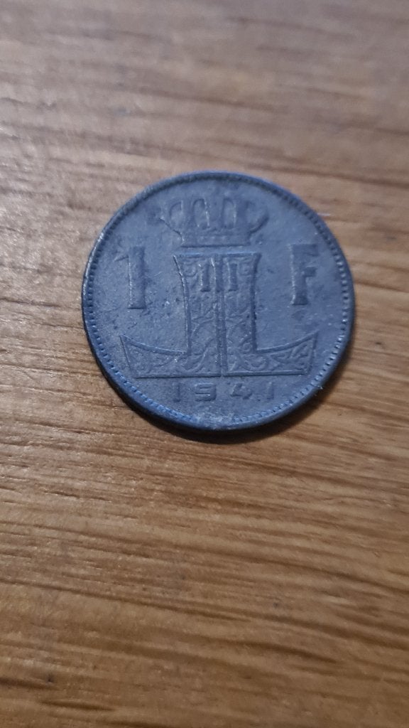 België - 1 Franc 1941 FR-NL (D2), Verzenden, België, Losse munt