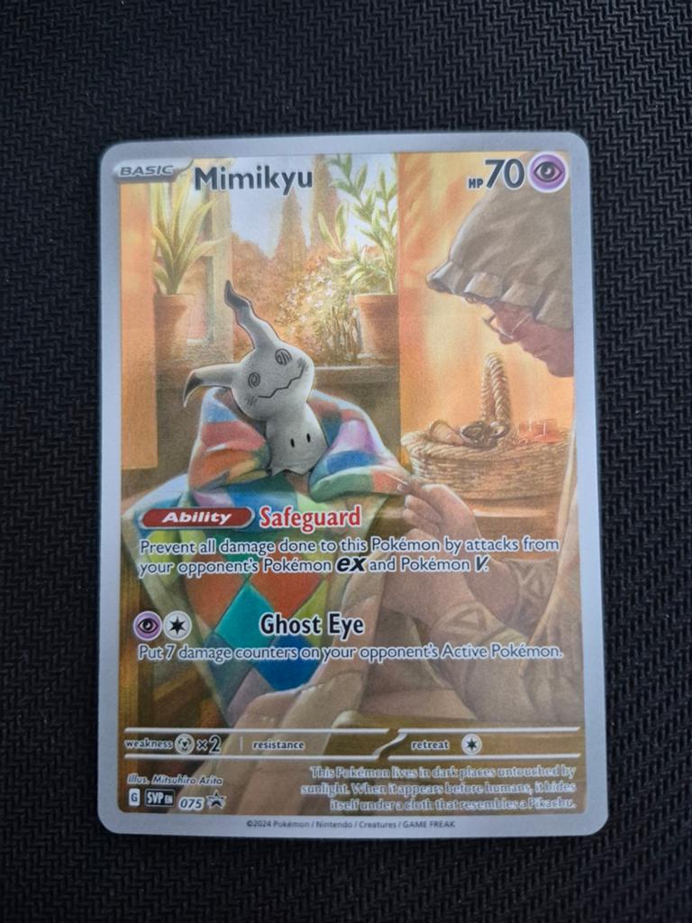 Mimikyu PROMO 075 Paldean Fates ETB, Ophalen of Verzenden, Zo goed als nieuw, Losse kaart