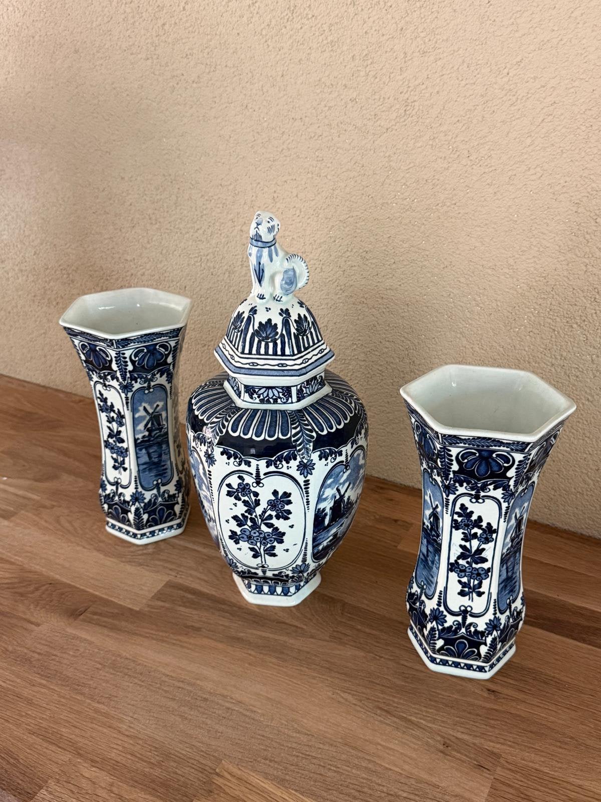 Kaststel Boch Frères  3-delig 35cm hoog onbeschadigd, Ophalen