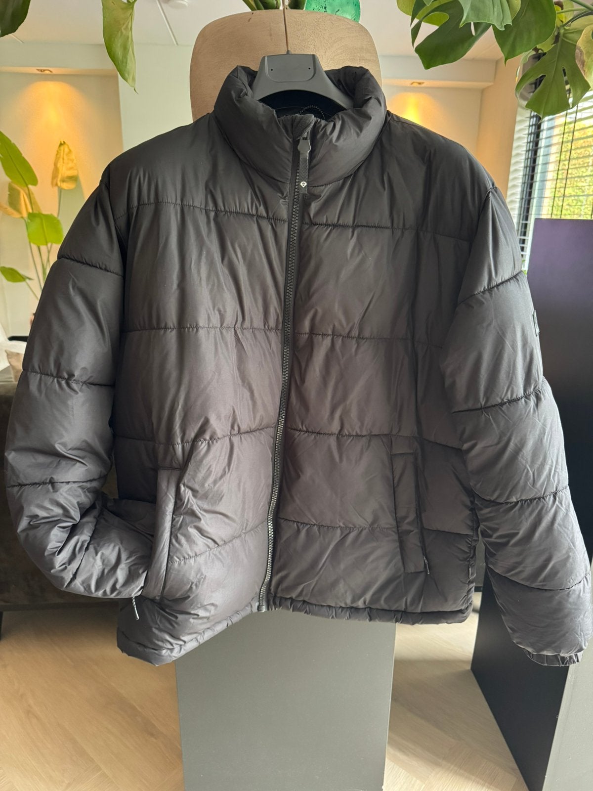 Gevoerde zwarte winterjas Heren America Today maat XL, Ophalen of Verzenden, Zo goed als nieuw, Maat 56/58 (XL), Zwart