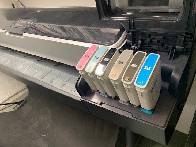 Plotter HP designjet Z5200 PS + cartridges, Ophalen