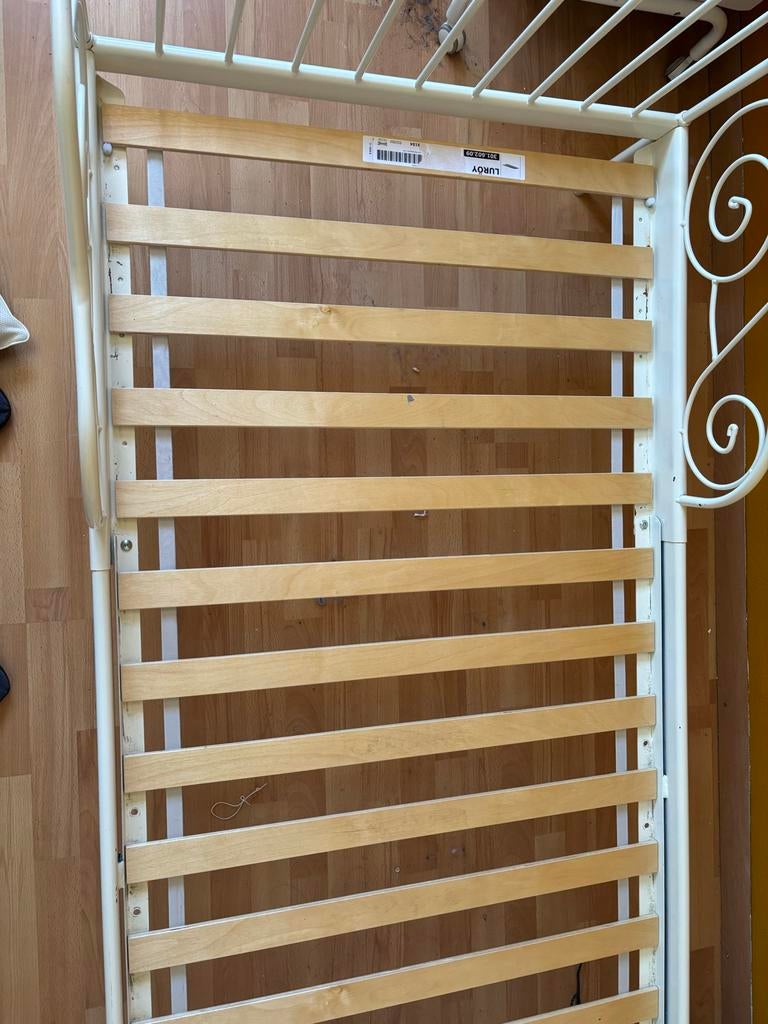 IKEA Minnen uitschuifbaar bed wit, Eenpersoons, Wit, Ophalen of Verzenden, 80 cm