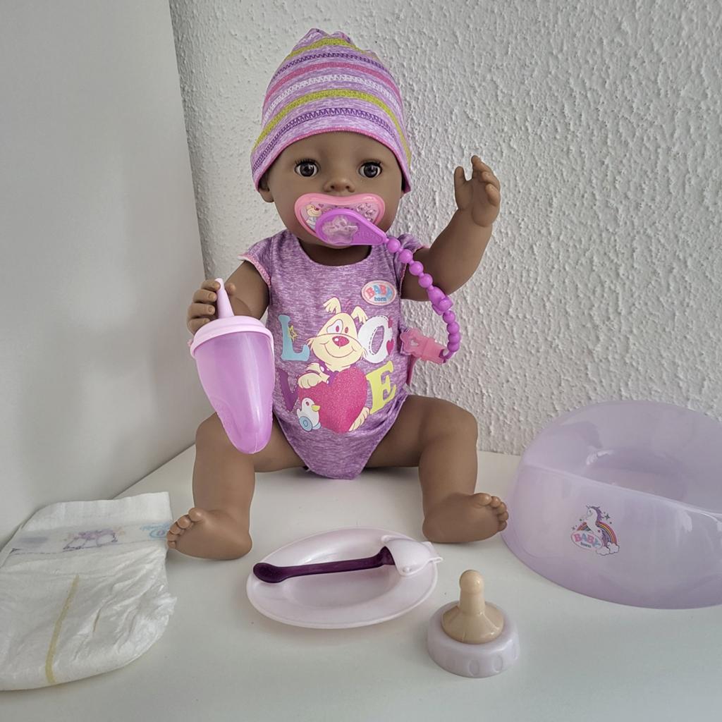Baby Born pop Meisje getint Babyborn., Ophalen of Verzenden, Zo goed als nieuw, Babypop