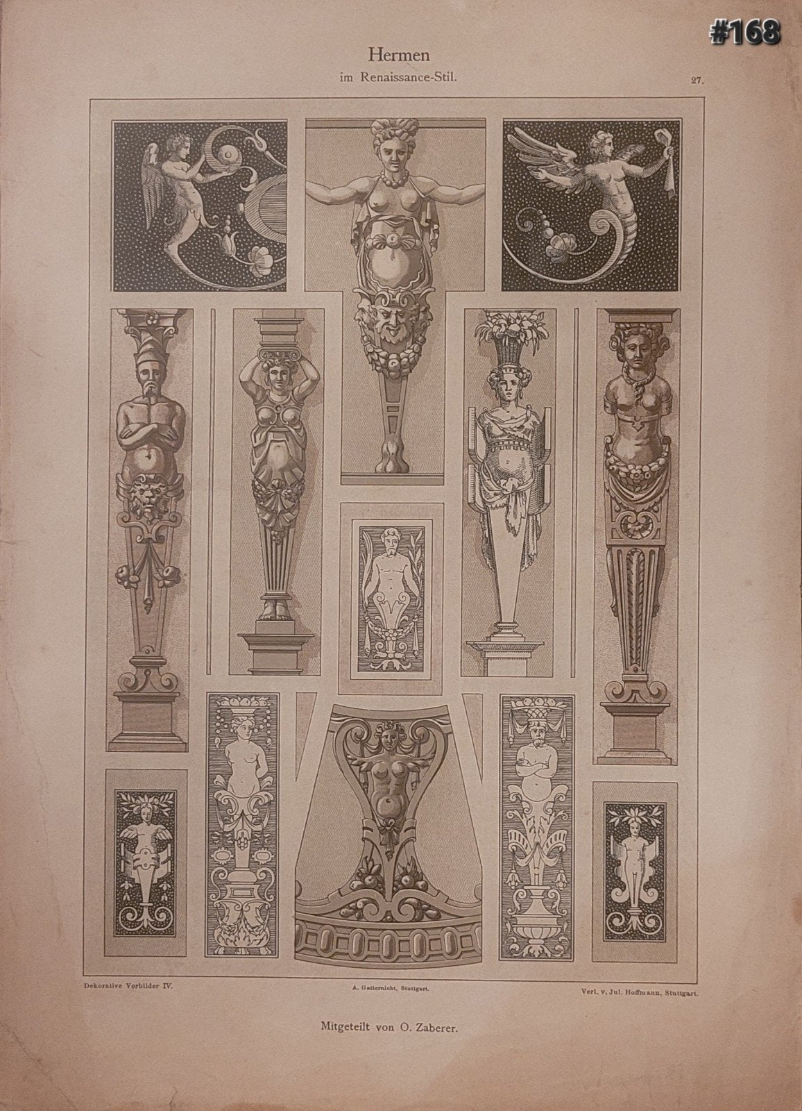 Antieke chromolitho's vademecum der bouwvakken per stuk! #8, Antiek en Kunst, Origineel, Verzenden, Overige onderwerpen, Lithografie