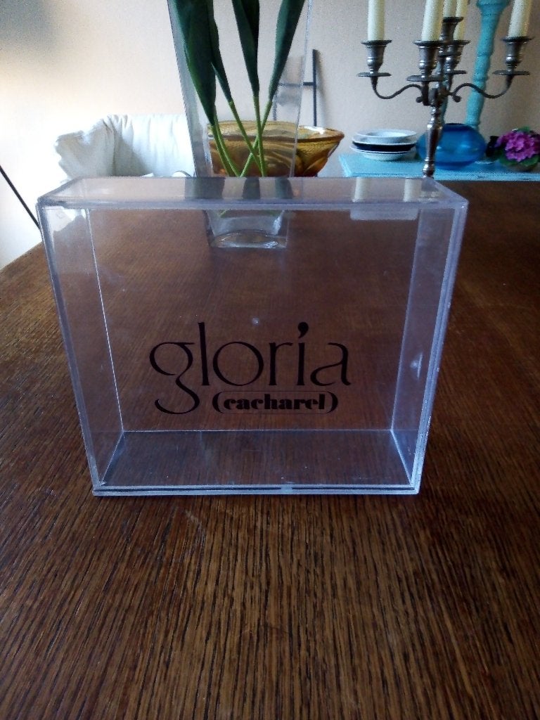 Vintage Cacharel Gloria Acryl Display Box/schuifdoos *2002*, Ophalen of Verzenden, Gebruikt, Toebehoren