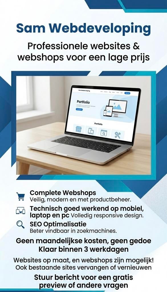 Professionele Website laten maken?Binnen 3 dagen af, Computers en Software, Overige Computers en Software, Ophalen, Nieuw