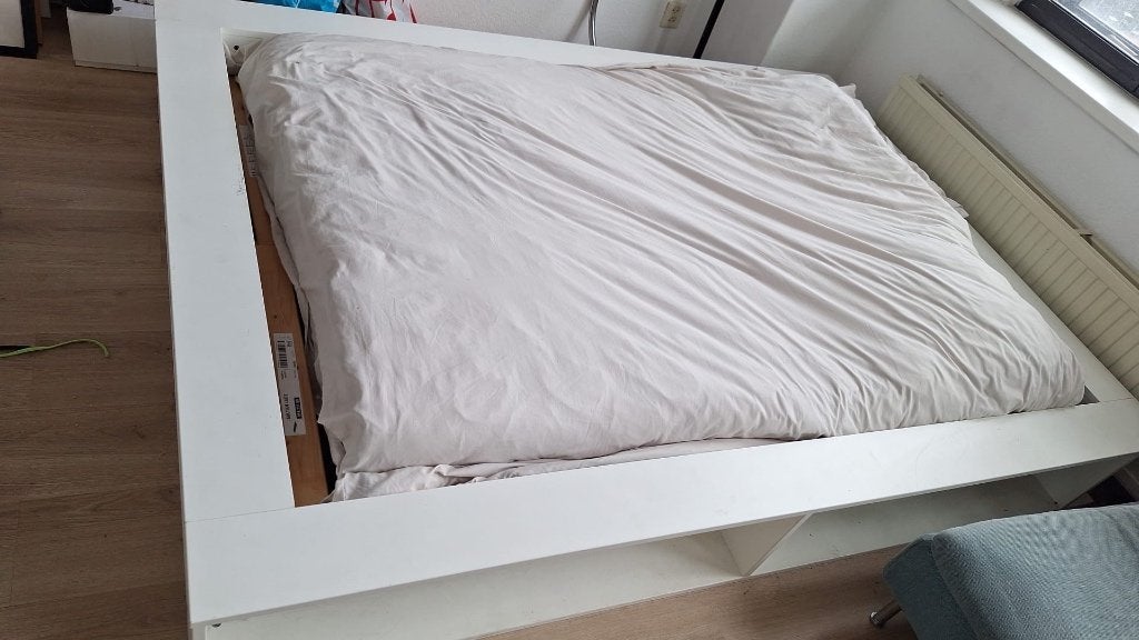 Wehkamp bed wit, Ophalen, Gebruikt, 90 cm, Wit