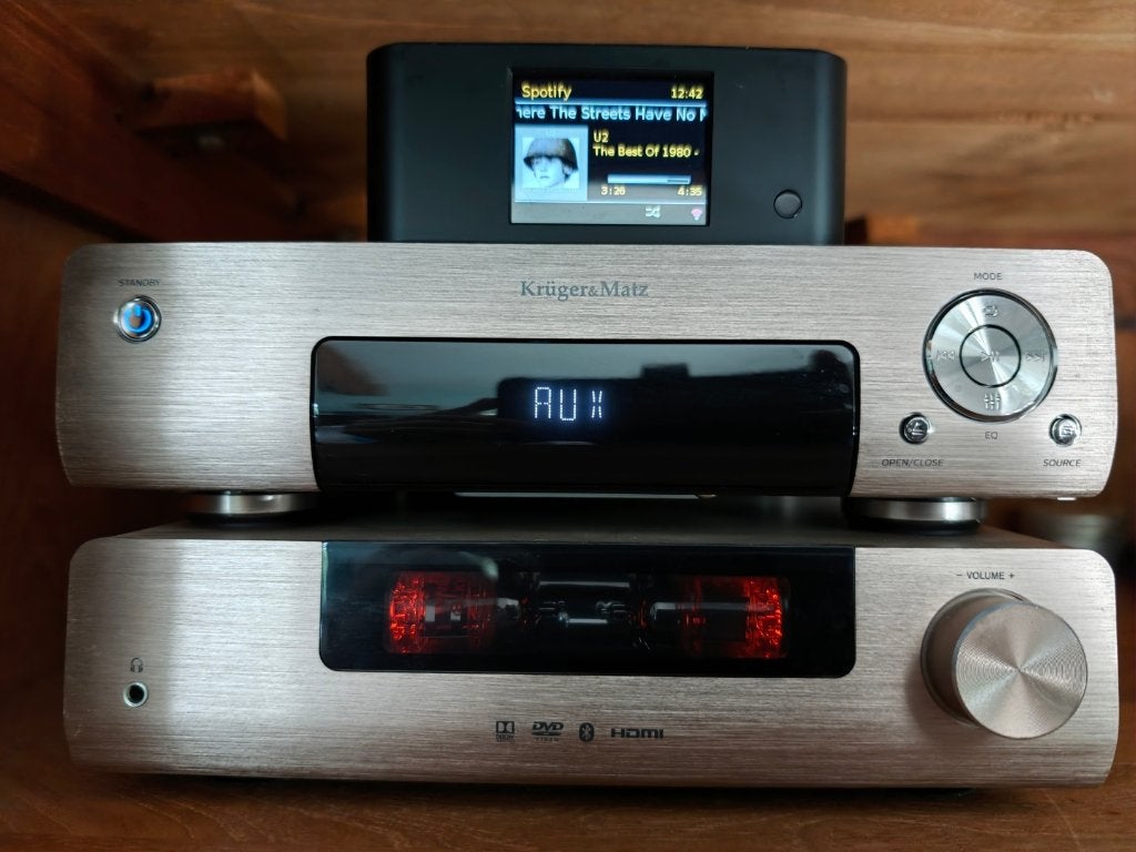 Krüger&Matz KM1908 microset met buizenvoorversterker, Audio, Tv en Foto, Stereo-sets, Tuner of Radio, Zo goed als nieuw, Microset