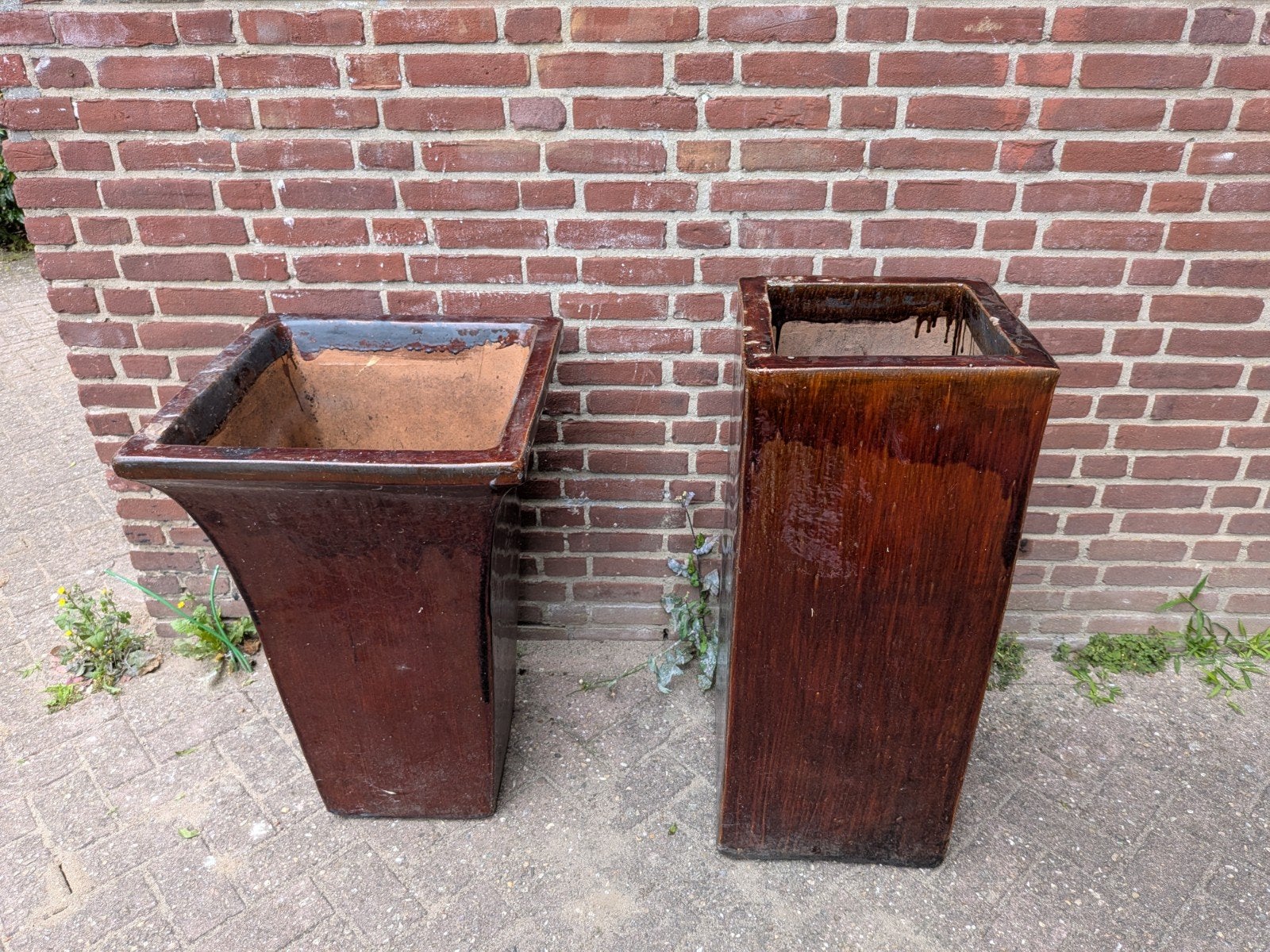 Grote bloempotten / plantenbakken voor in de tuin, Ophalen, Steen, Gebruikt, Minder dan 60 cm