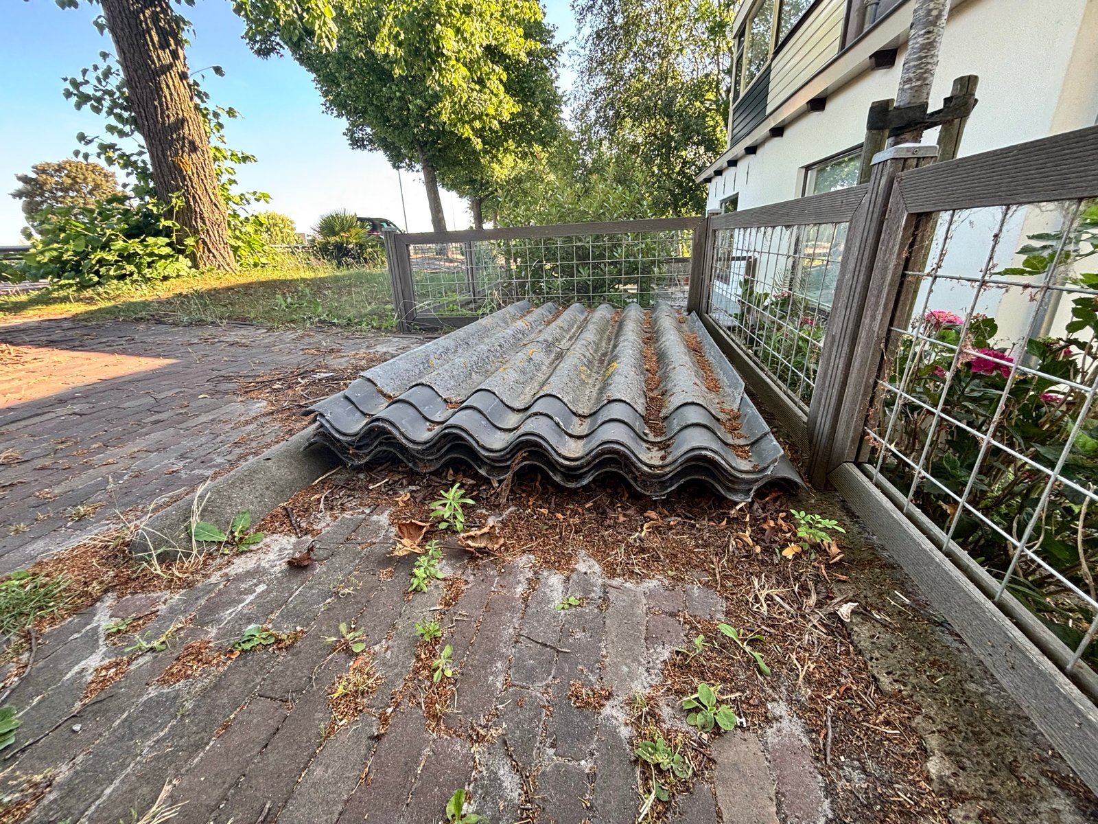 GRATIS Gebruikte golfplaten voor dakbedekking, Ophalen, Overige materialen, Golfplaat, Grijs