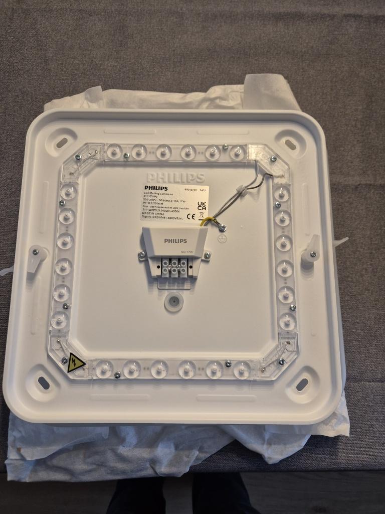 -NIEUW- PHILIPS plafondlamp vierkant, Huis en Inrichting, Lampen | Plafondlampen, Nieuw, Kunststof, Metaal, Overige materialen