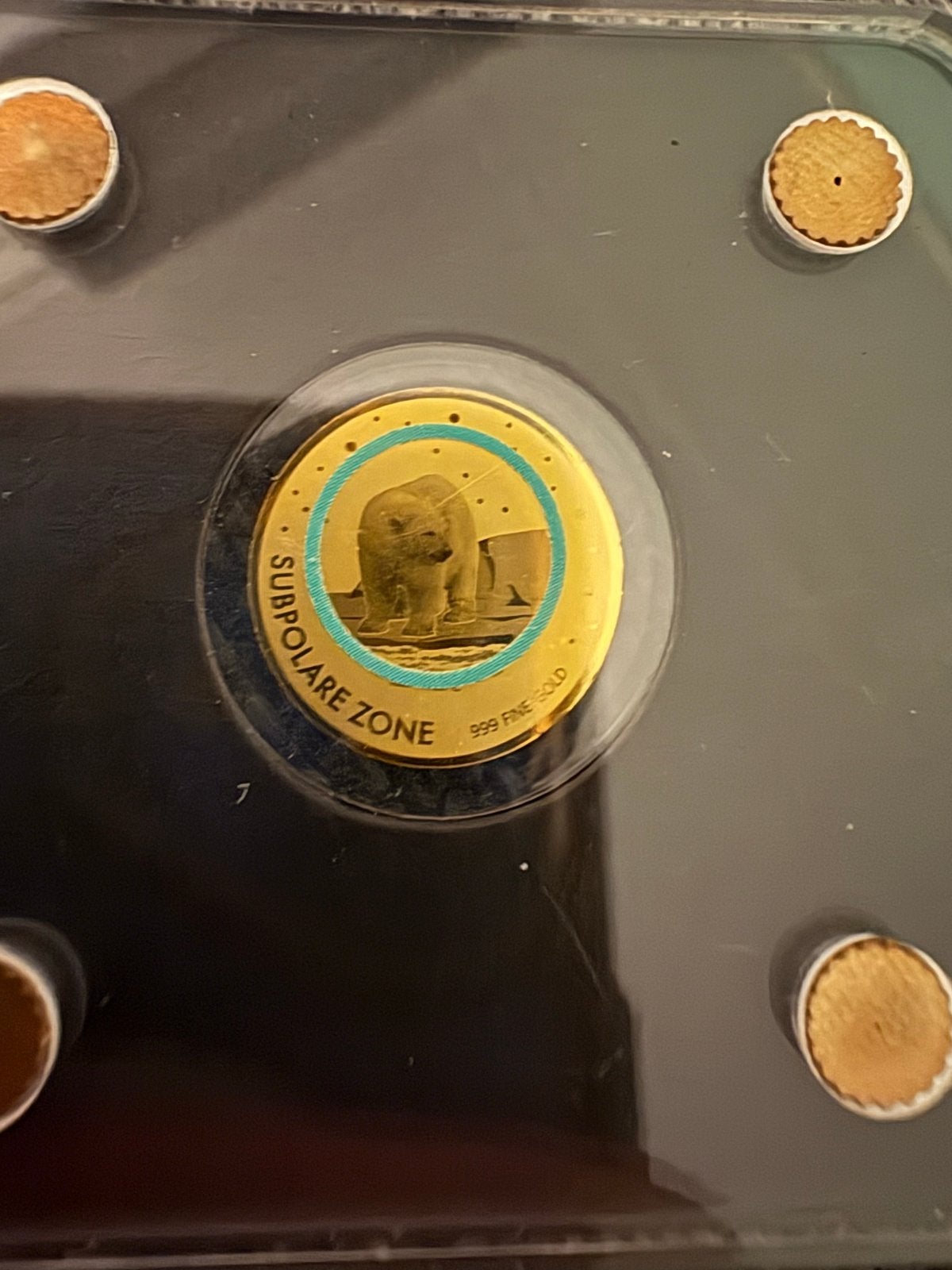 Gouden munt 1/500 oz Subpolaire Zone ijsbeer Tsjaad 2020, Ophalen, Centraal-Azië, Losse munt, Goud