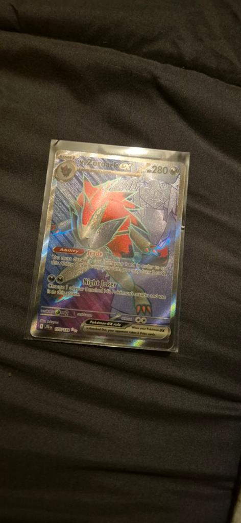 Zoroark EX Pokémon Kaart - Full Art, Ophalen of Verzenden, Zo goed als nieuw, Losse kaart, Foil