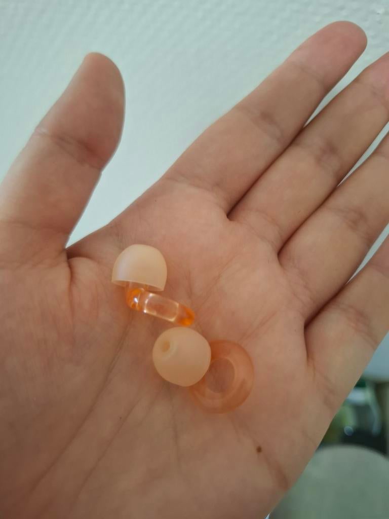 Roze/oranje loops oordopjes - nog in prima staat, Ophalen of Verzenden, Gebruikt, Overige merken