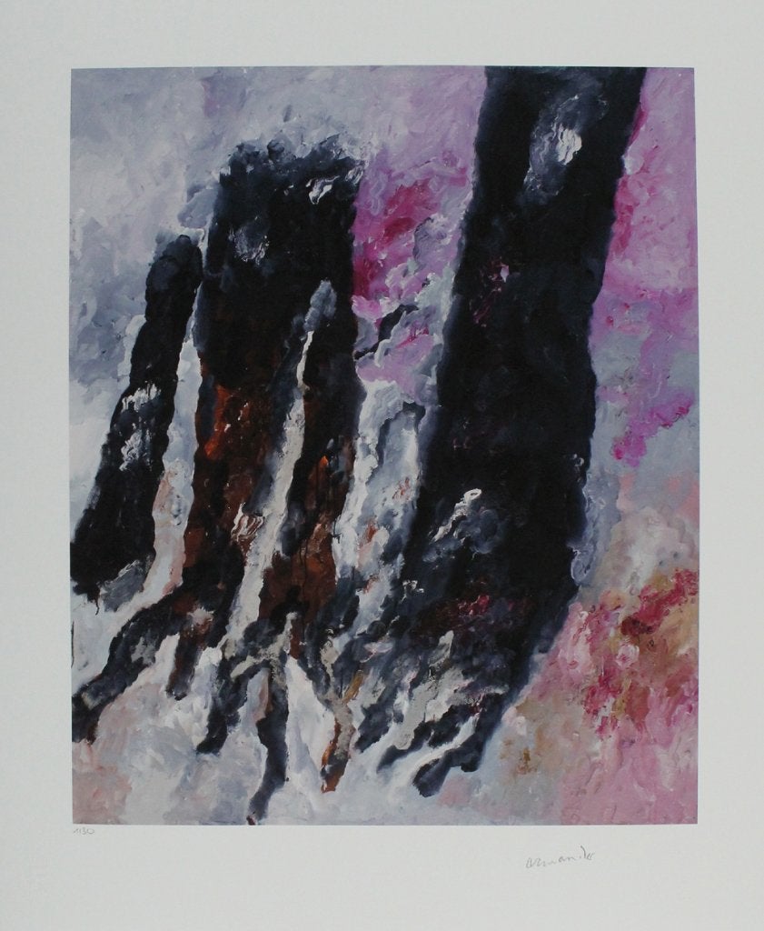 Armando A'dam (1929) Giclee Papier " De Bomen Zw-R " Ges Gen, Antiek en Kunst, Kunst | Litho's en Zeefdrukken, Gesigneerd, Ophalen of Verzenden