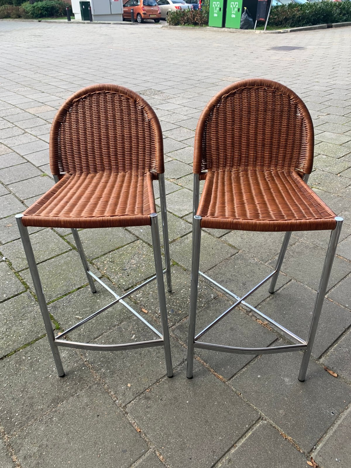 2 vintage barkrukken, Huis en Inrichting, 2 krukken, Ophalen of Verzenden, Gebruikt