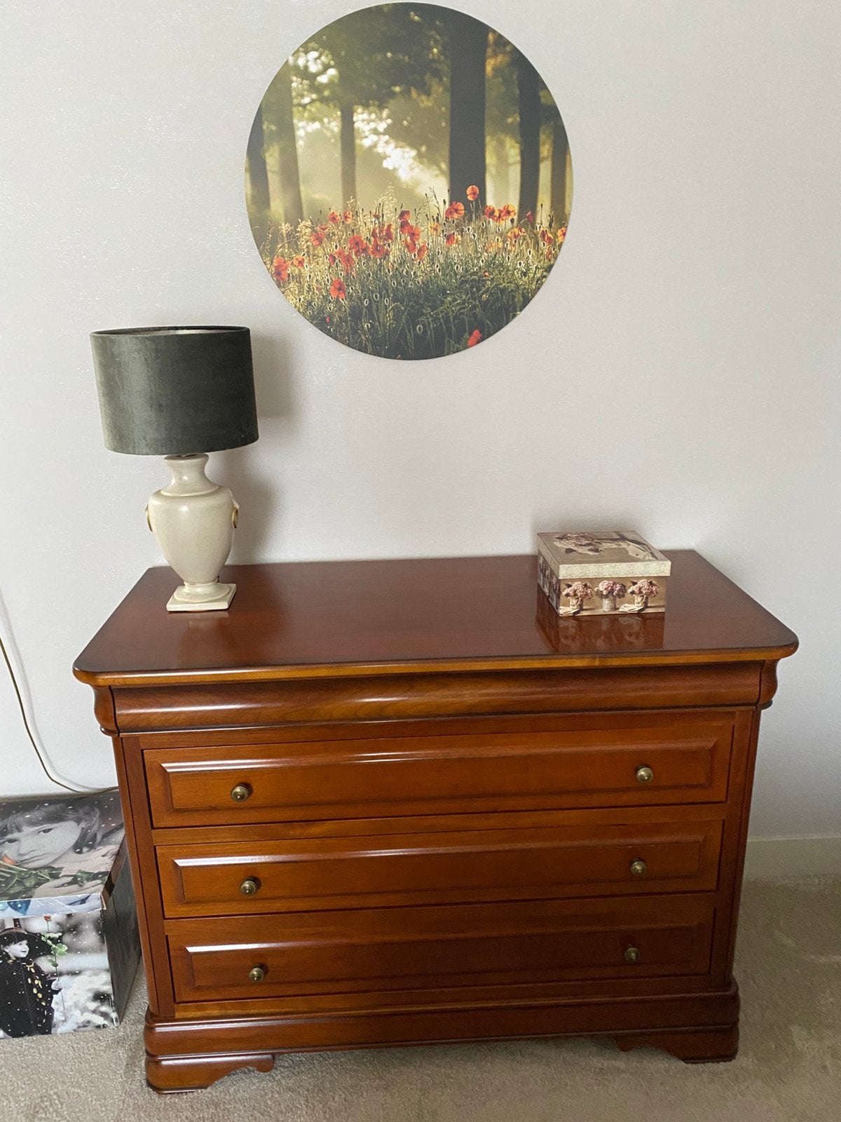 Ladekast kersenhout € 60,-, Huis en Inrichting, Kasten | Ladekasten, Ophalen, 5 laden of meer, 50 tot 100 cm, Minder dan 100 cm
