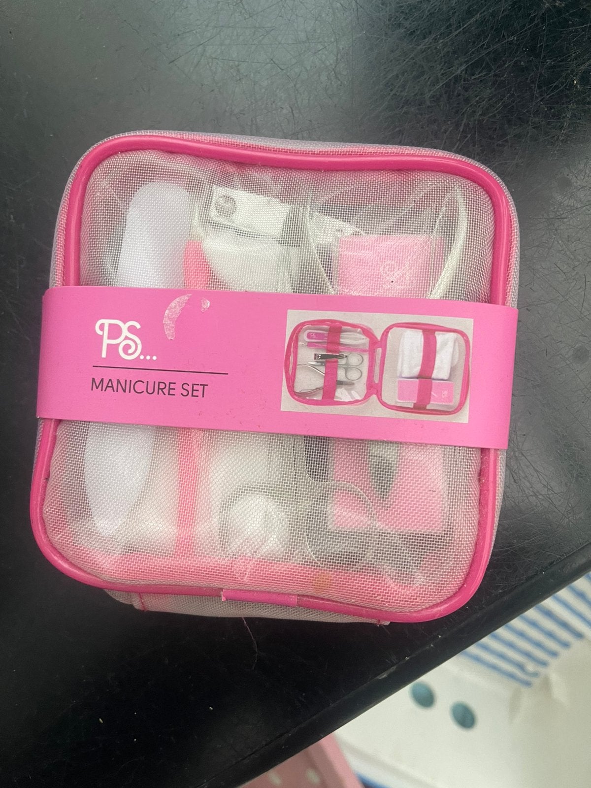 Vijfdelige manicure set in etui, Ophalen of Verzenden, Nieuw, Handen en Nagels, Toebehoren