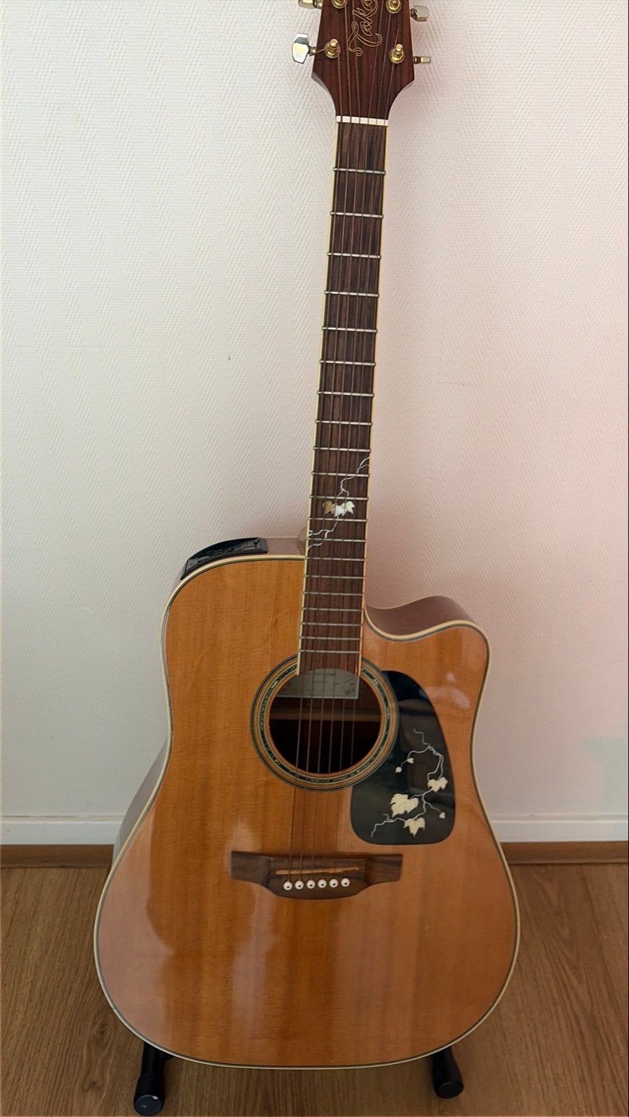Takamine Western gitaar met element en koffer, Ophalen, Zo goed als nieuw, Western- of Steelstringgitaar, Met (piezo-)element